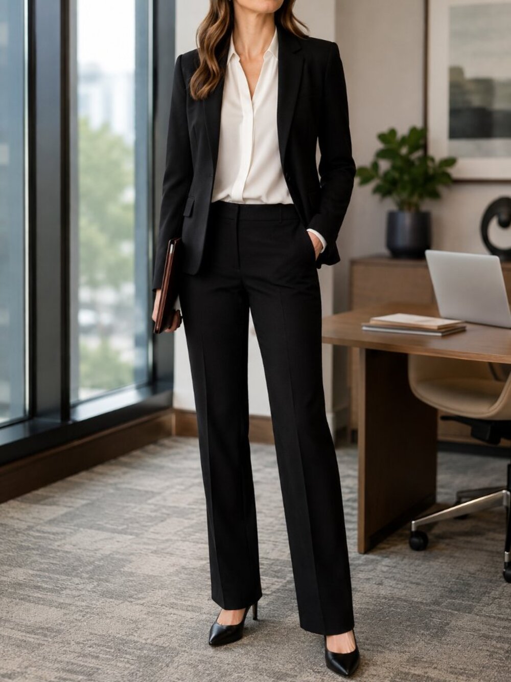 Talbots Petites Black Dress Pants Size 4P NWT Career Trousers